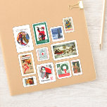 Adesivo Conjunto de Selos de Natal Vintage Retro dos EUA<br><div class="desc">Um conjunto selecionado de adesivos de vinil recortados de selos postais antigos de domínio público dos EUA com ilustrações de Natal. Variando do início dos anos 1900 a 1970. Perfeito para artesanato como scrapbooking,  diários junk,  diários bullet e mais. Aviso: não deve ser usado como selos reais!</div>