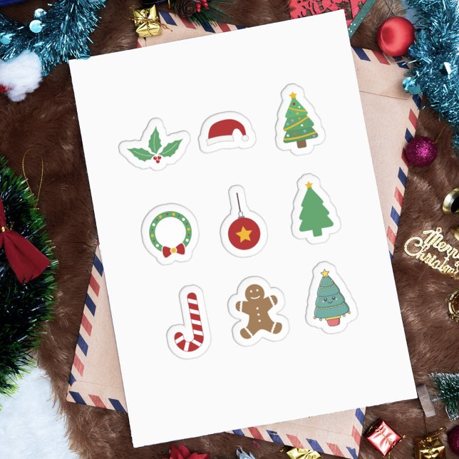 Adesivo Conjunto de Vinhetas de Natal (Christmas Stickers Set)