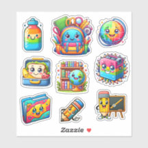 Conjunto de volta às aulas com 9 elementos colorid