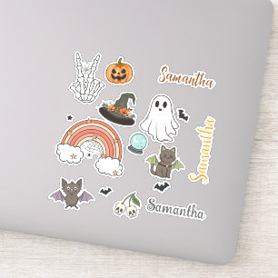 Adesivo Conjunto Divertido de Halloween Groovy Personaliza