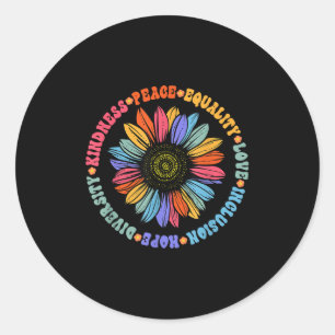 Adesivo Conjunto Floral de Girassol de Apoio à Paz Mundial