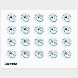 Adesivo Conjunto Ghost Round Sticker Feliz