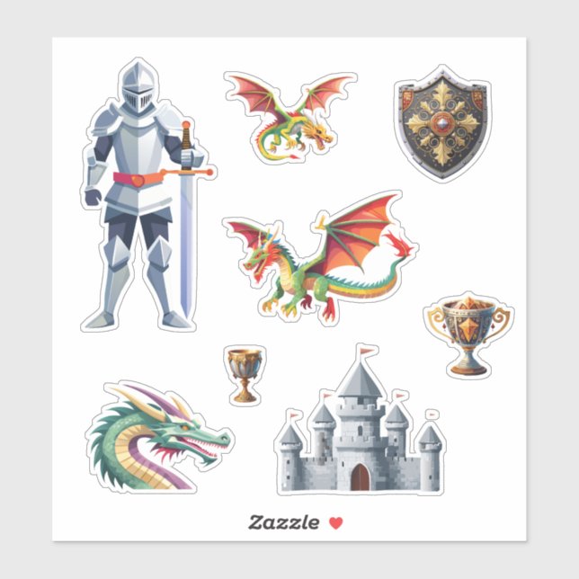 Adesivo Conjunto Gótico Medieval (Folha)