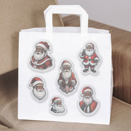 Adesivo Conjunto Retro de 6 pcs de Natal preto