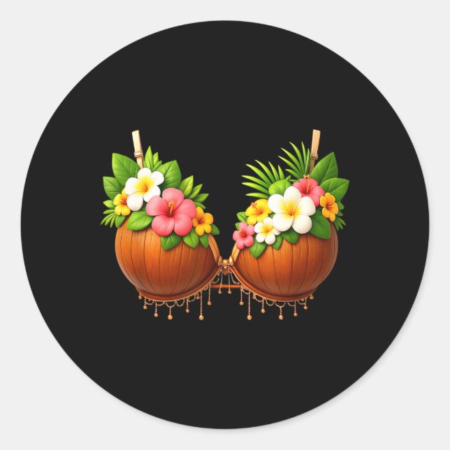 Adesivo Conjunto Sutiã de Coco DIY de Halloween Engraçado  (Frente)