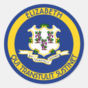 Adesivo Connecticut a bandeira pessoal do estado da