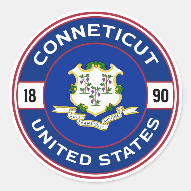 Adesivo Connecticut, Estados Unidos: (Frente)