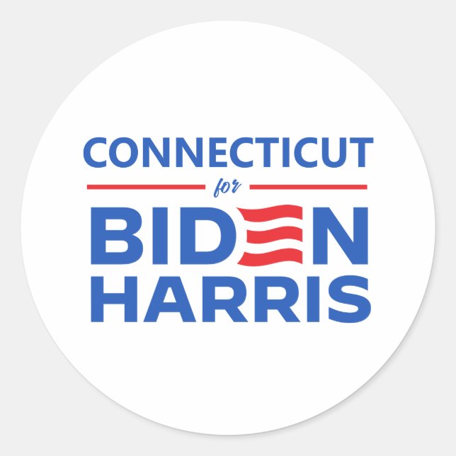 Adesivo Connecticut para Biden Harris (Frente)