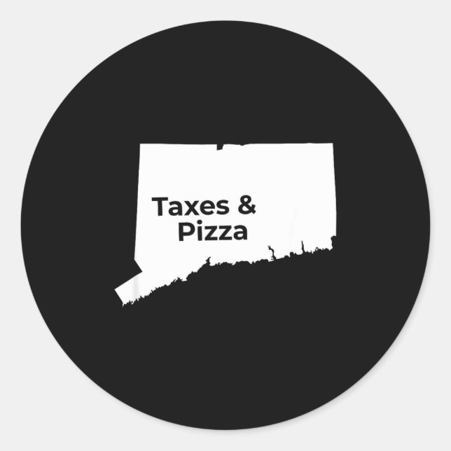 Adesivo Connecticut Taxes &amp; Connecticut Zza  (Frente)