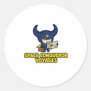 Adesivo Conquistador Espacial Viagens Quadrinhos Retro Fic