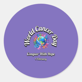 Adesivo Conquiste Com Esperança. Dia Mundial do Cancer.