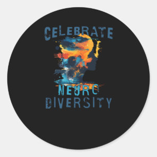 Adesivo Consciência Autismo Celebra Neuro Diversidade Ment