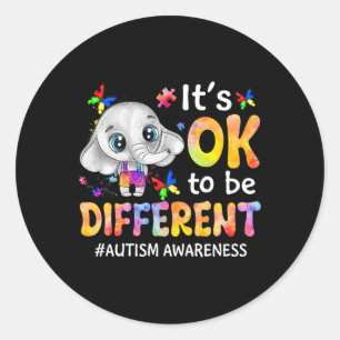 Adesivo Consciência Autismo É OK Ser Diferente Elefante