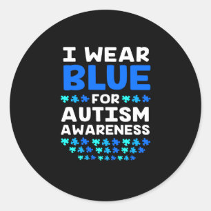Adesivo Consciência Autista Eu Visto Azul Para Consciência