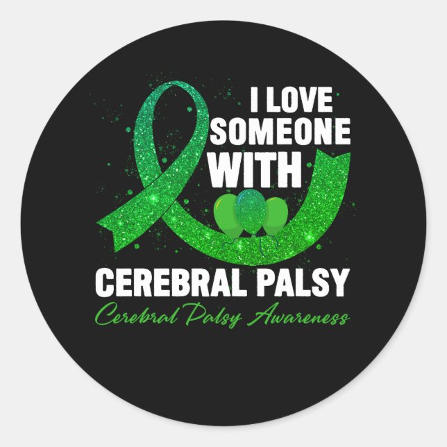 Adesivo Consciência Cerebral Eu Amo Alguém com Cereb (Frente)