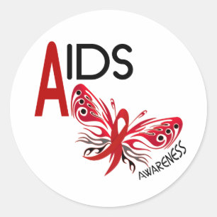 Adesivo Consciência da borboleta 3 do AIDS/HIV