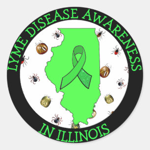 Adesivo Consciência da doença de Lyme nos Stickers de Illi