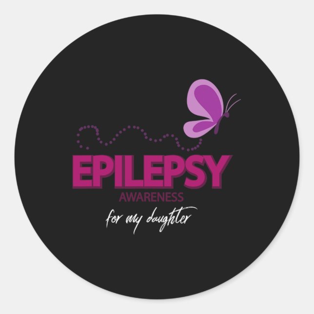 Adesivo Consciência da Epilepsia Bonita Para A Minha Filha (Frente)