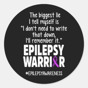 Adesivo Consciência da Epilepsia Escreva Guerreiro Epiléti