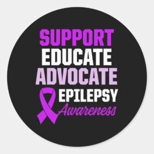 Adesivo Consciência da Epilepsia Guerreiro Epilético Sobre