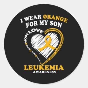 Adesivo Consciência da leucemia - Visto Laranja Para O Meu