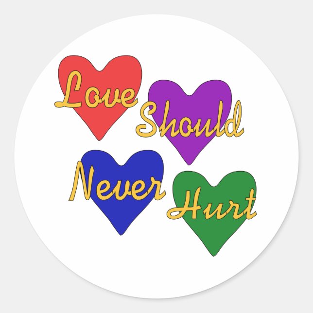 Adesivo Consciência da violência doméstica (Frente)