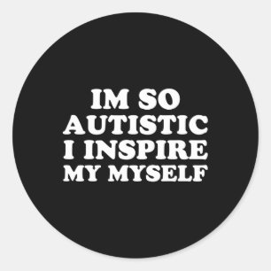 Adesivo Consciência Divertida do Autismo Sou Autista Orgul