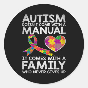 Adesivo Consciência do autismo autismo não vem com um manu