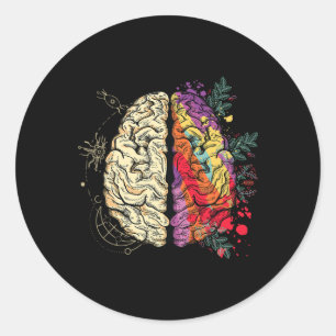 Adesivo Consciência do Autismo da Saúde Mental Cerebral