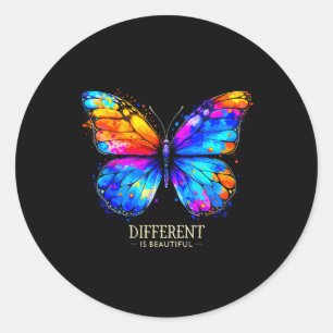 Adesivo Consciência do Autismo Diferente é Belo Borboleta