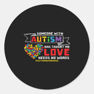 Adesivo Consciência do Autismo O Amor Não Precisa de Palav