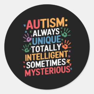 Adesivo Consciência do Autismo sempre única totalmente int