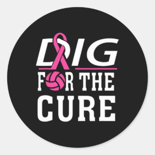 Adesivo Consciência do Cancer de Voleibol