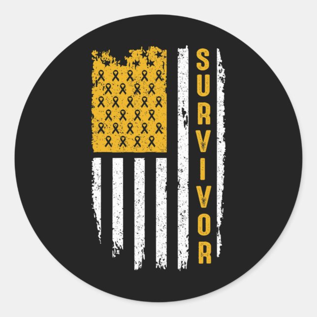 Adesivo Consciência do Cancer infantil Dourada para o meu  (Frente)