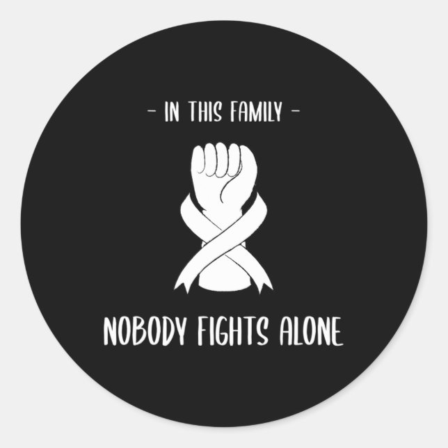 Adesivo Consciência do cancer nesta família ninguém luta s (Frente)