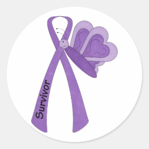 Adesivo Consciência do roxo do sobrevivente