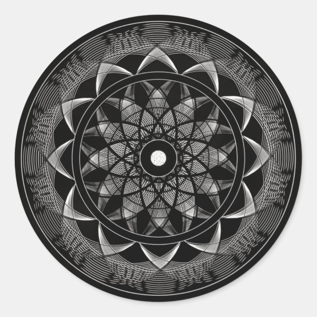 Adesivo Consciência - Geometria Sagrada Mandala (Frente)