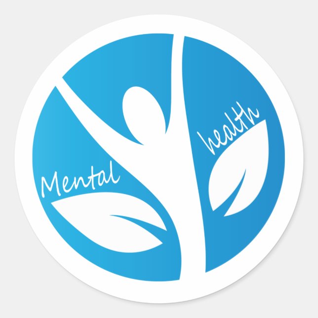 Adesivo consciência mental sobre saúde (Frente)