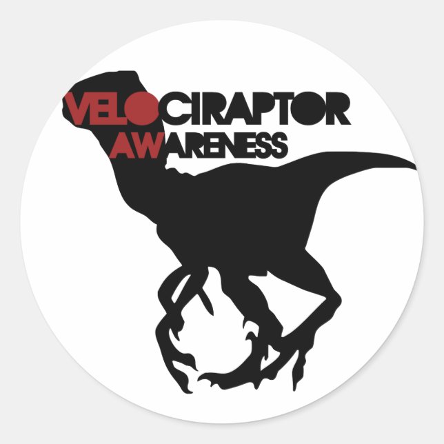 Adesivo consciência velociraptor (Frente)