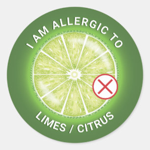 Adesivo Consciencialização de Alergia Alimentar a Fruta Cí