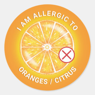 Adesivo Consciencialização para Alergia Alimentar a Fruta 