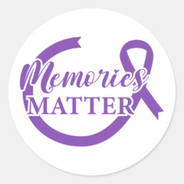 Adesivo Conscientização do Alzheimer Memórias Importam