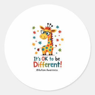 Adesivo Conscientização do Autismo Girafa Fofa Animal Está