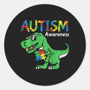 Adesivo Conscientização do Autismo Infantil Dino Autista M