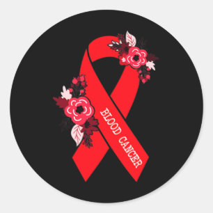 Adesivo Conscientização do Câncer de Sangue Floral Fita Ve