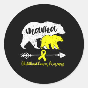 Adesivo Conscientização do Câncer Infantil Mama Bear Apoio