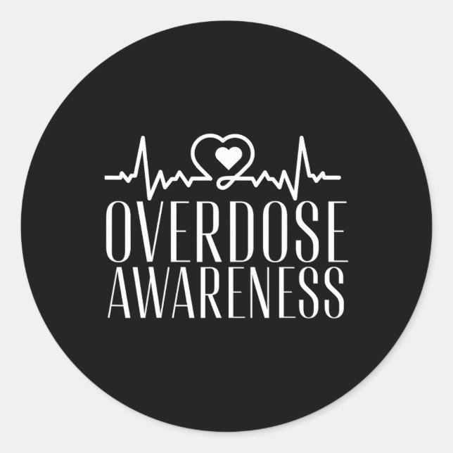Adesivo Conscientização sobre overdose Roxo  (Frente)
