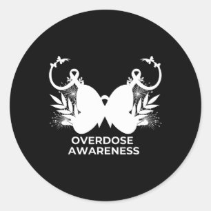 Adesivo Conscientização sobre overdose roxo 1