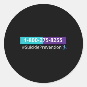 Adesivo Conscientização sobre Prevenção do Suicídio 1-800-