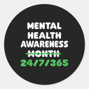 Adesivo Conscientização sobre Saúde Mental para Prevenção